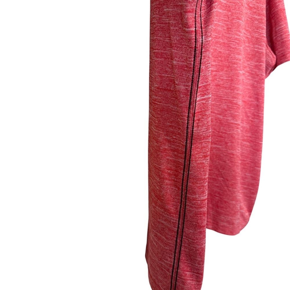 Adidas Men's Mesh Broken Stripe Polo Shirt Red Athletic Casual Top Size 2XL - Picture 3 of 5